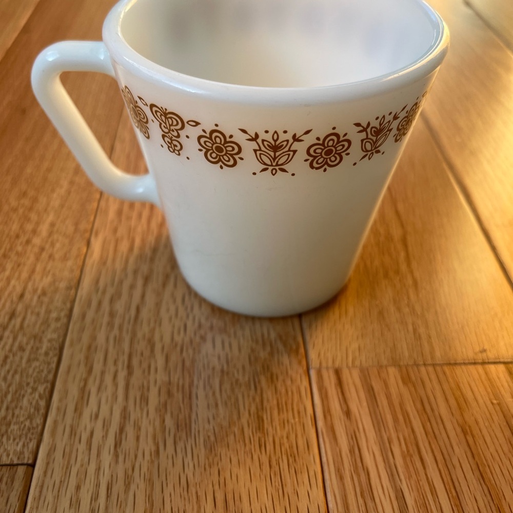 Vintage Pyrex Golden butterfly coffee cup